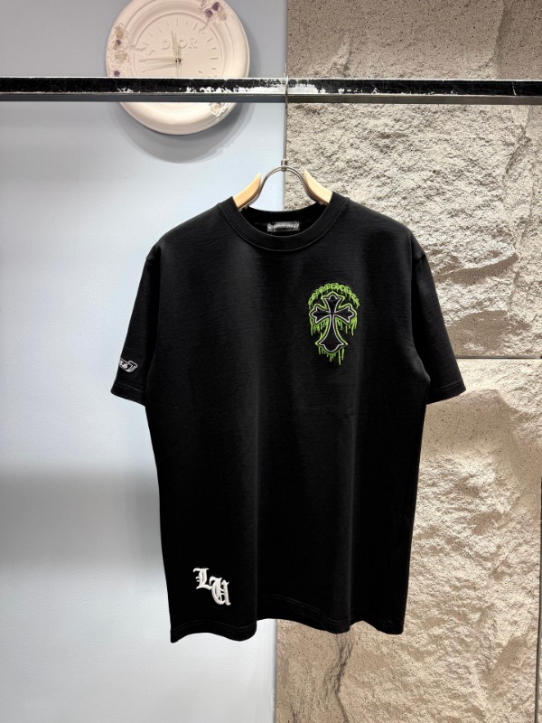 크롬하츠 패치 자수 로고 반팔 티셔츠