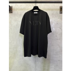 발렌티노 레터링 로고 반팔 티셔츠