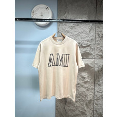 아미 레터링 프린트 반팔 티셔츠