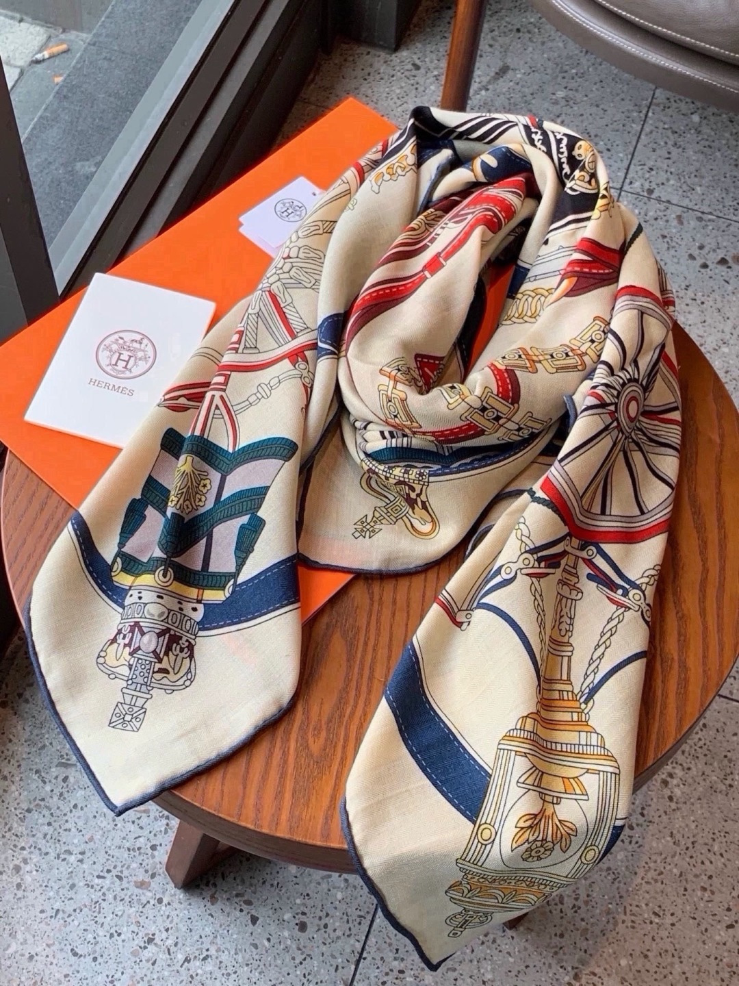 에르메스 Stately Wheels scarf 스카프