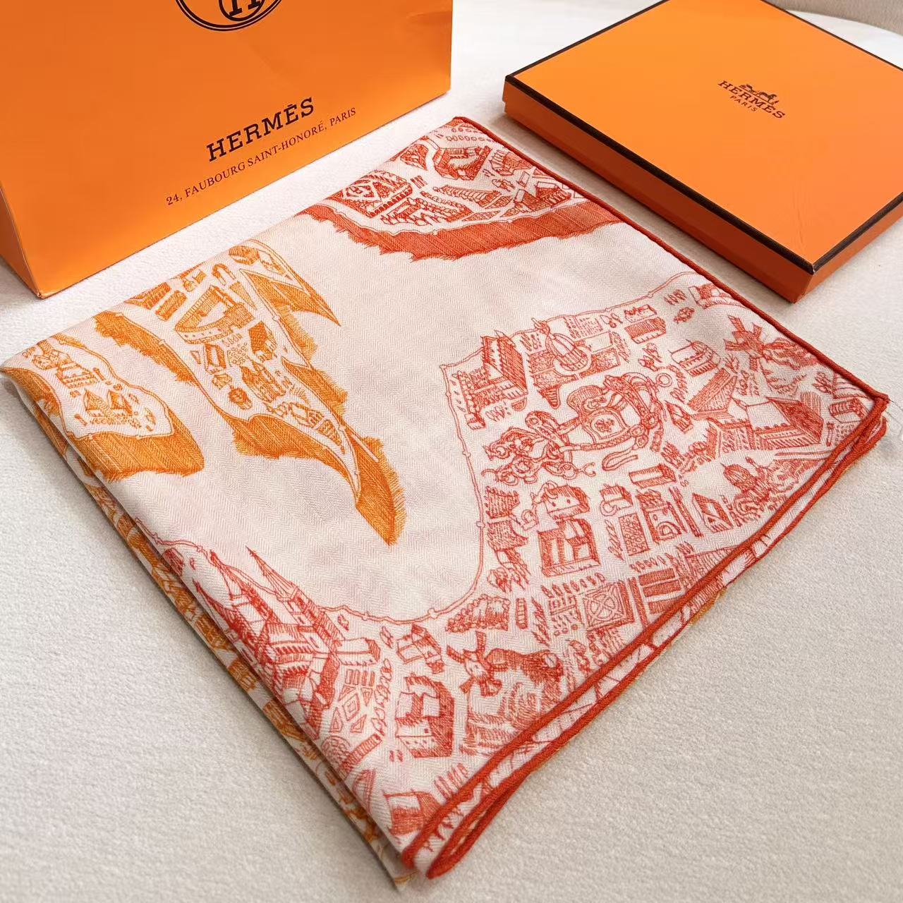 에르메스 La Nouvelle Cite Cavaliere shawl 숄
