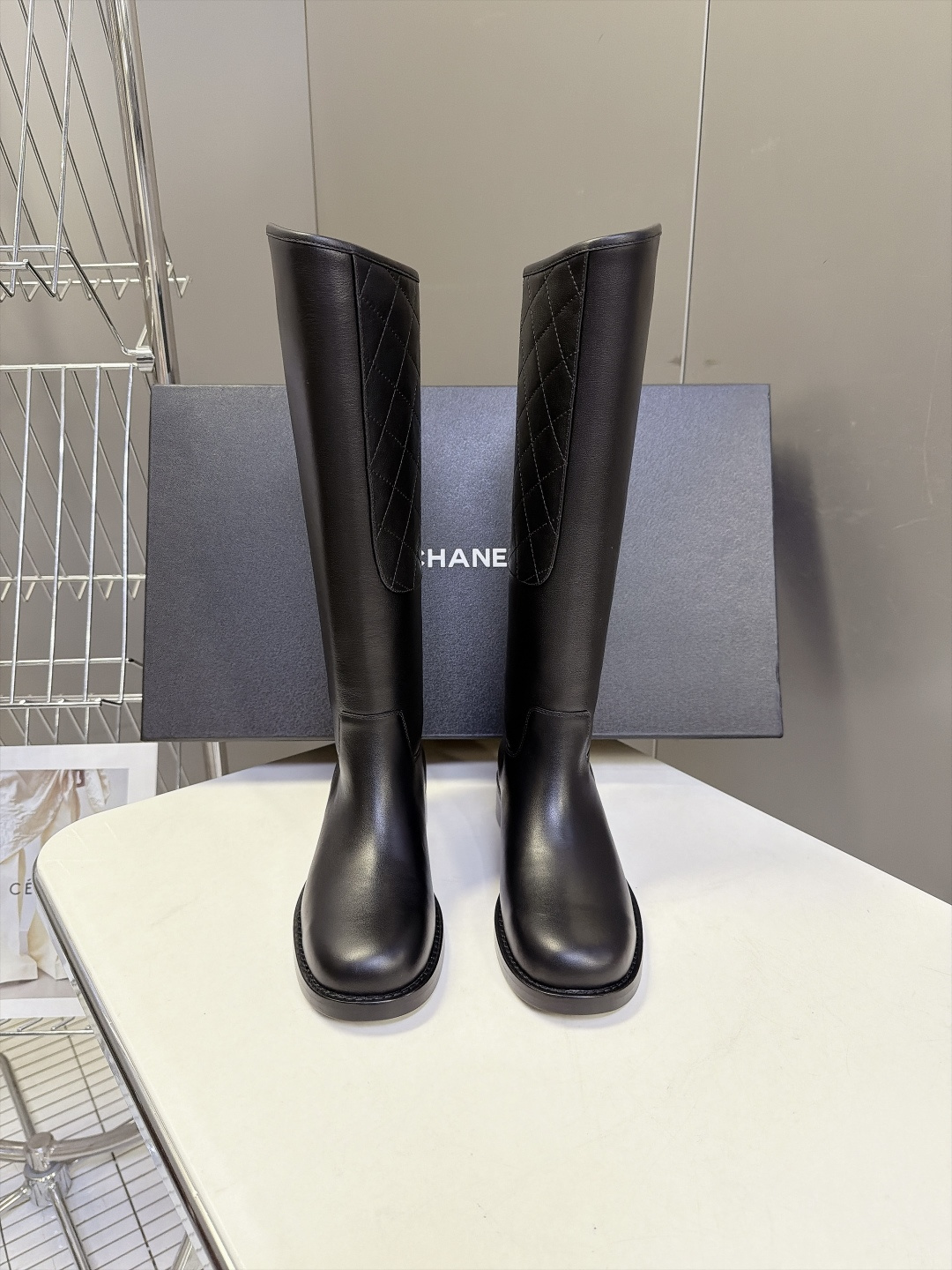 샤넬 신상 퀄팅 하이부츠 4.5cm