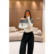 샤넬 2026FW 텐셀 울 스트라이프 긴팔