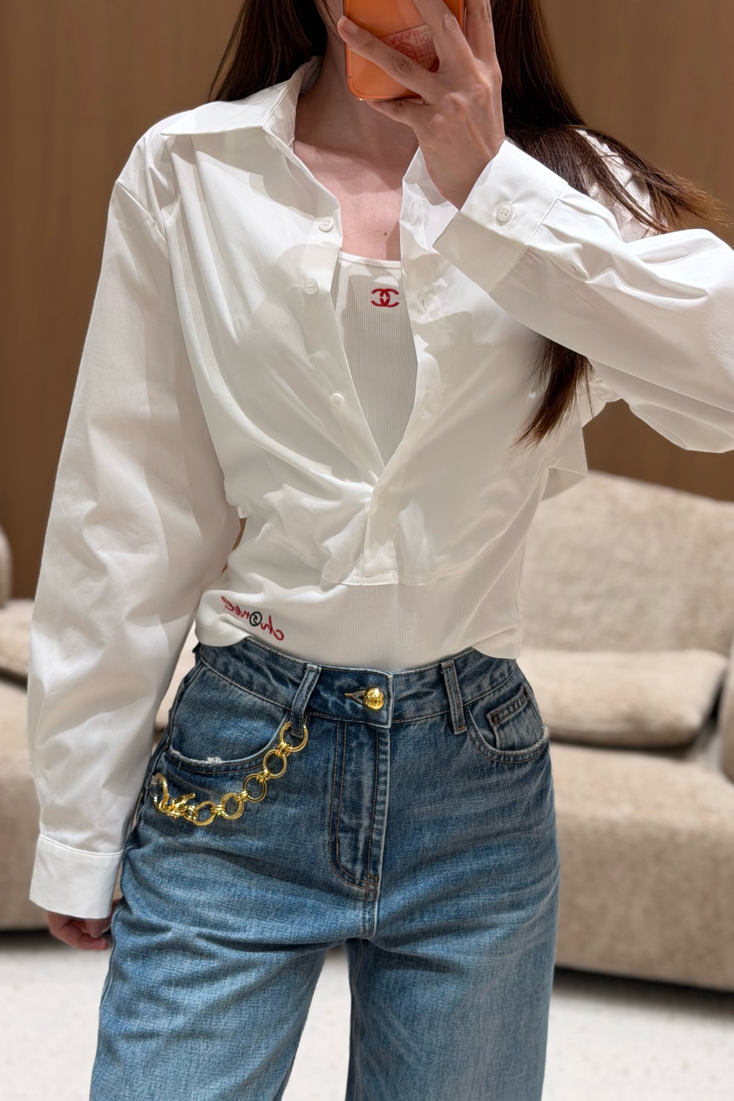 샤넬 2026 더블 C 자수 레이어드 셔츠