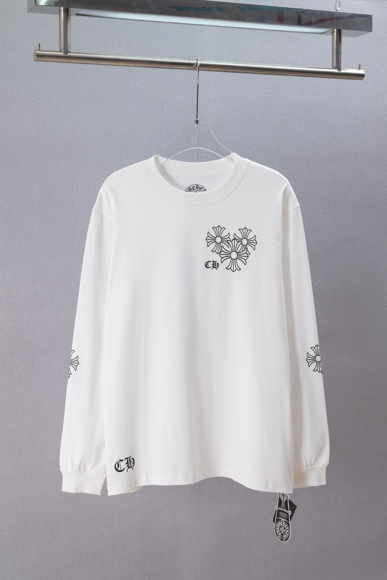 크롬하츠 프린팅 라운드넥 긴팔티
