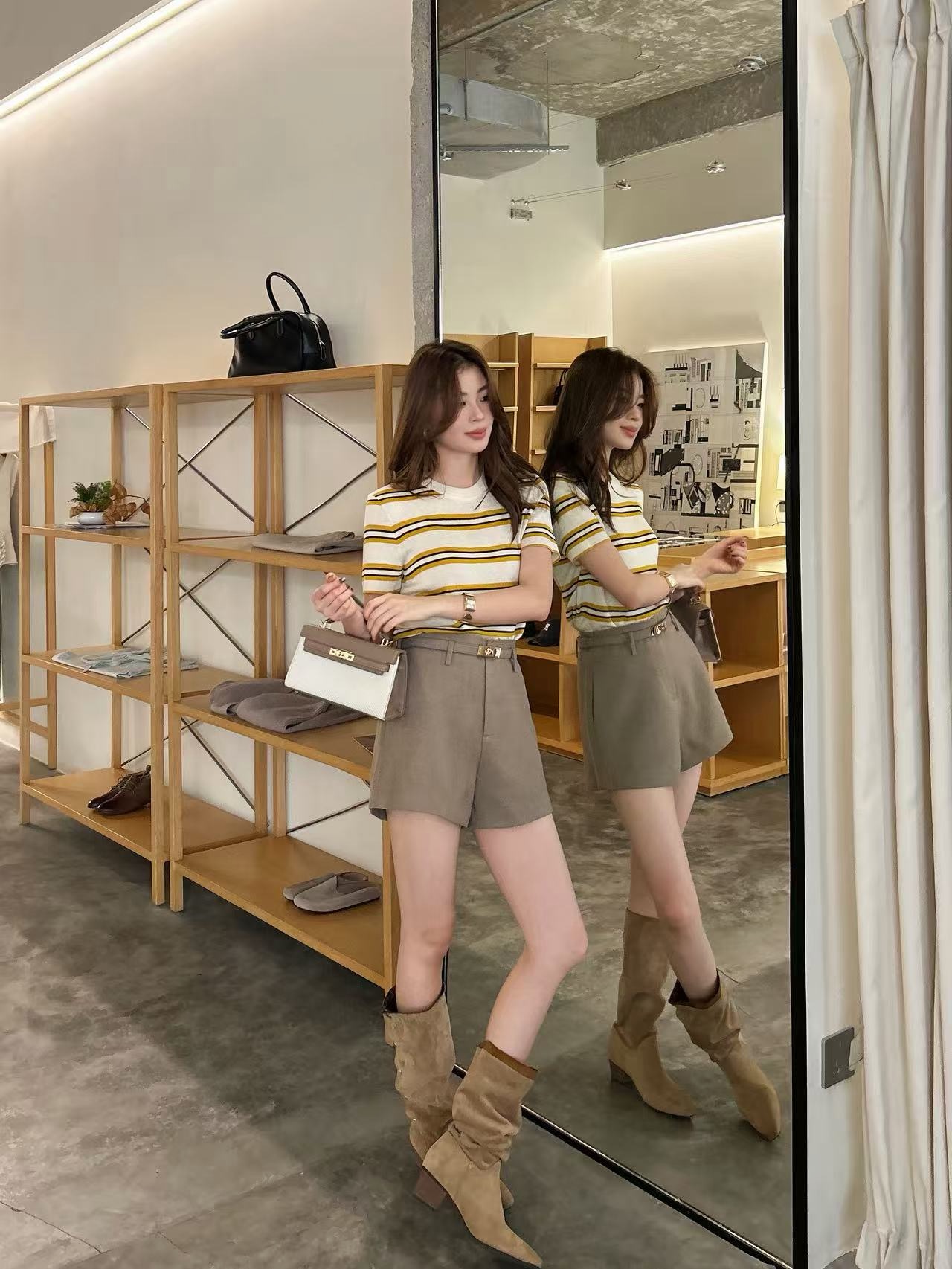 에르메스 26 신상 벨티드 숏 팬츠