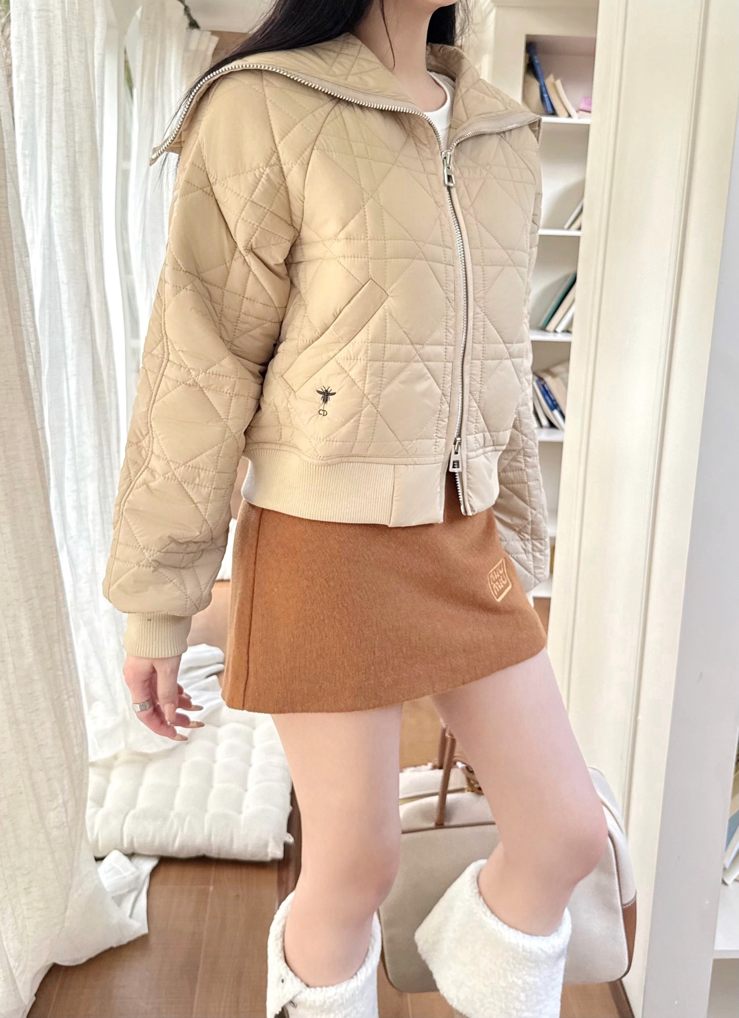 디올 26 신상 퀼팅 크롭 패딩 자켓