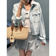 미우미우 26 신상 카라 데님 자켓